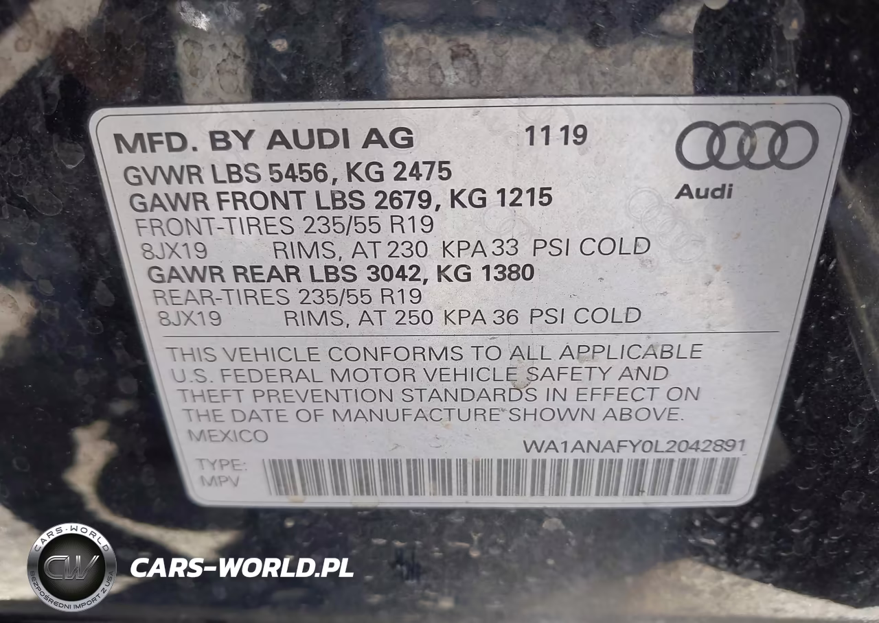 2020 Audi Q5 Premium 45 Tfsi Quattro S Tronic VIN:WA1ANAFY0L2042891 - 9