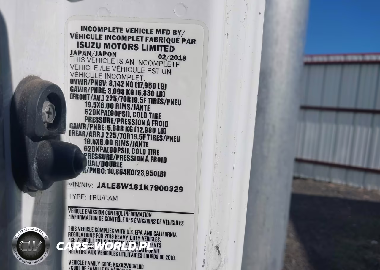 2019 Isuzu Nqr VIN:JALE5W161K7900329 - 8