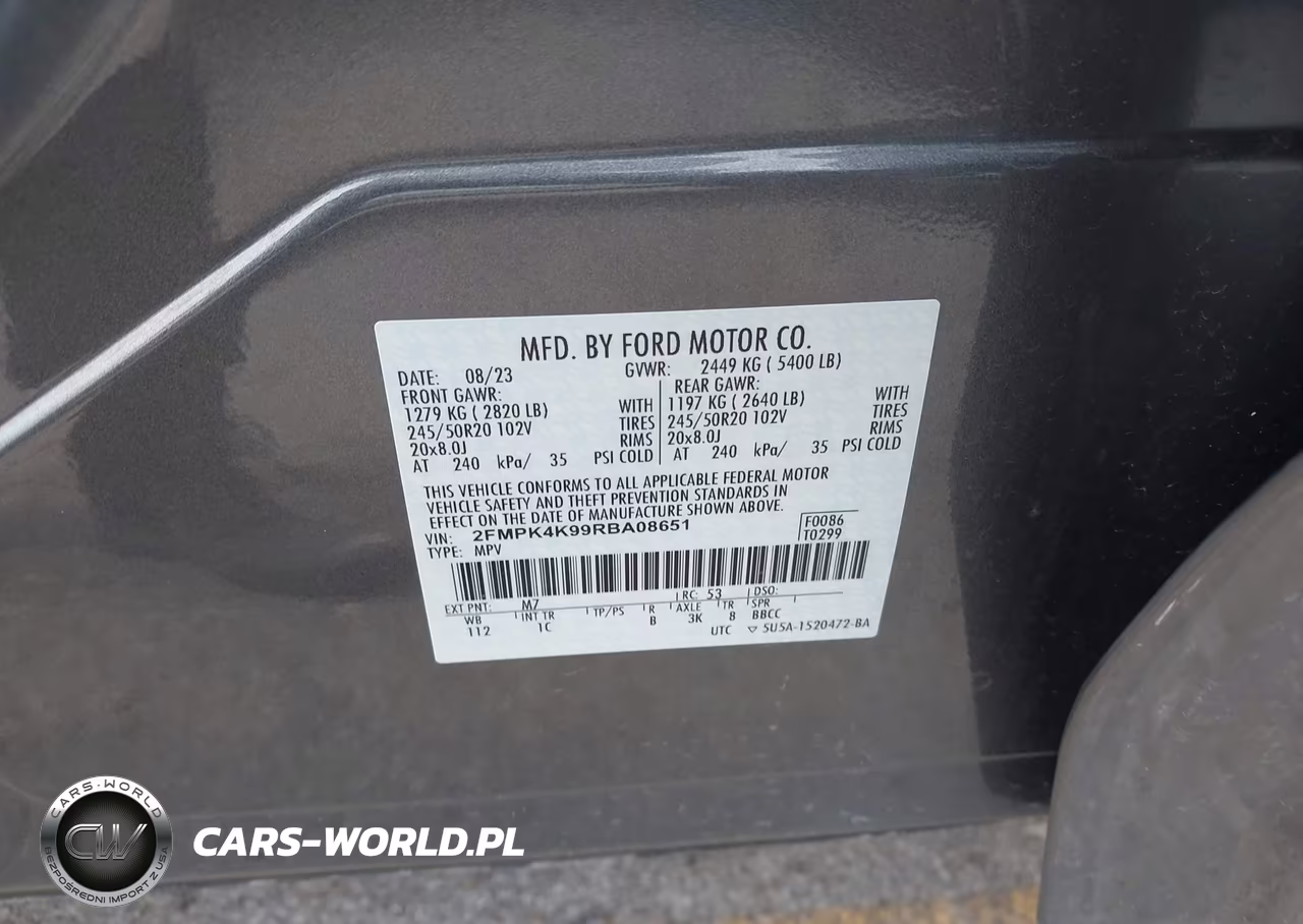 2024 Ford Edge Titanium VIN:2FMPK4K99RBA08651 - 9