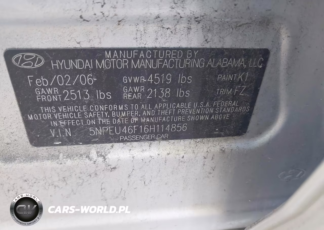 2006 Hyundai Sonata Gls V6-Lx V6 VIN:5NPEU46F16H114856 - 9