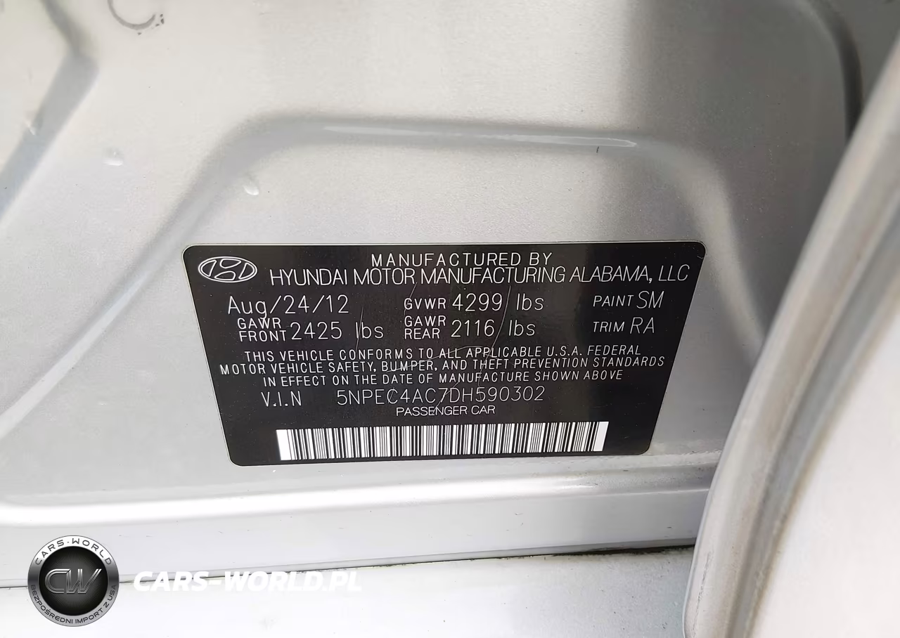 2013 Hyundai Sonata Limited VIN:5NPEC4AC7DH590302 - 9