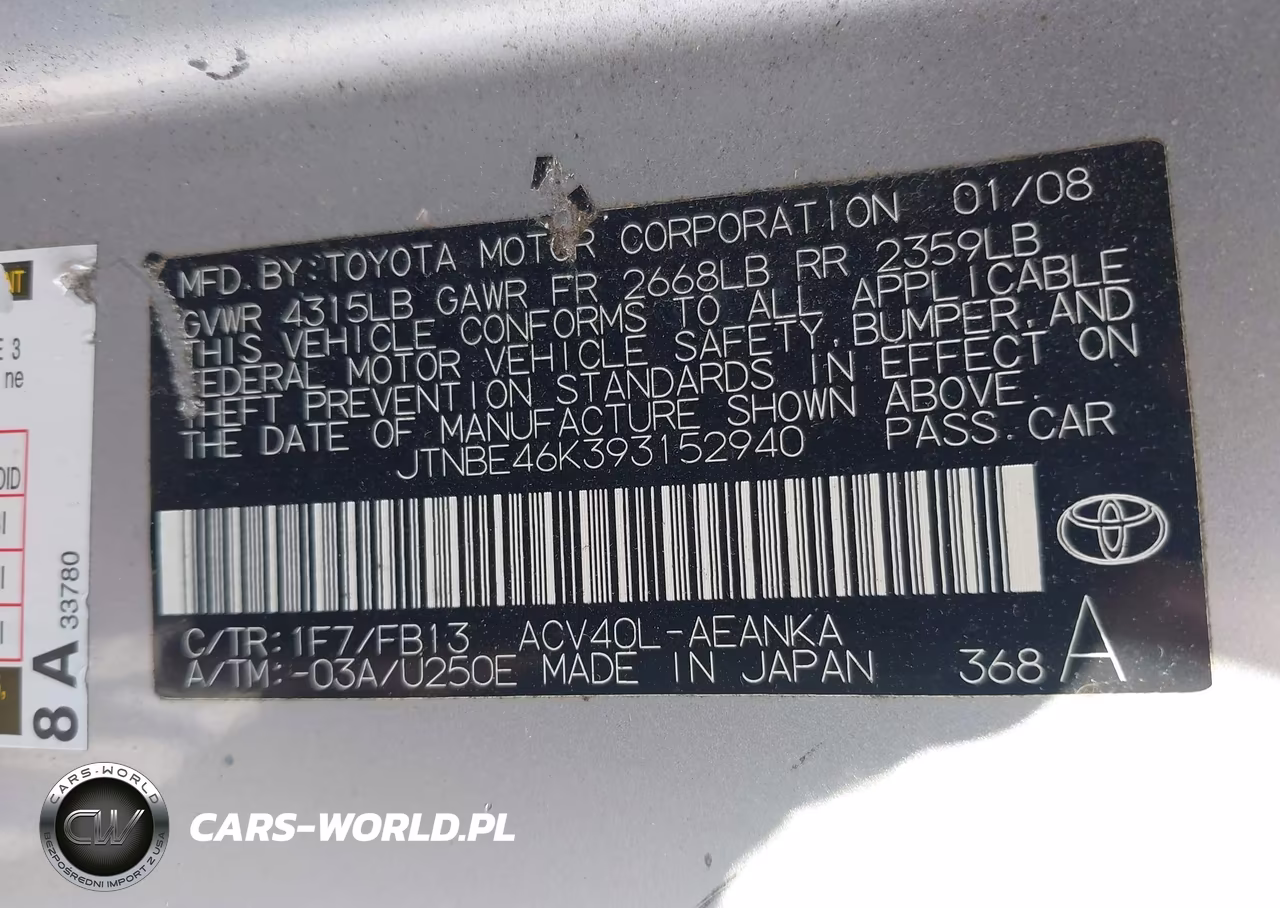 2009 Toyota Camry Le-Se-Xle VIN:JTNBE46K393152940 - 9