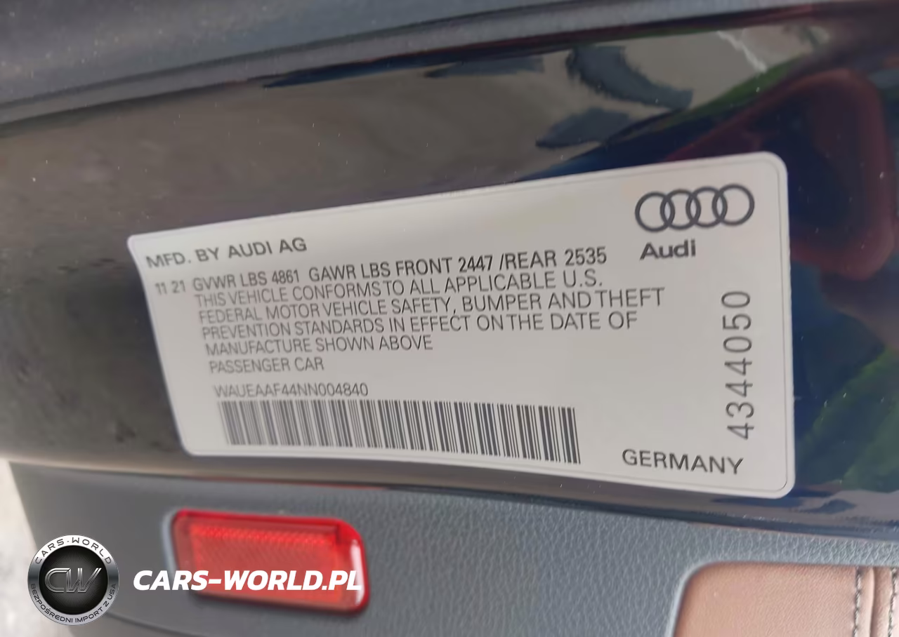 2022 Audi A4 Premium Plus 45 Tfsi S Line Quattro S Tronic VIN:WAUEAAF44NN004840 - 9