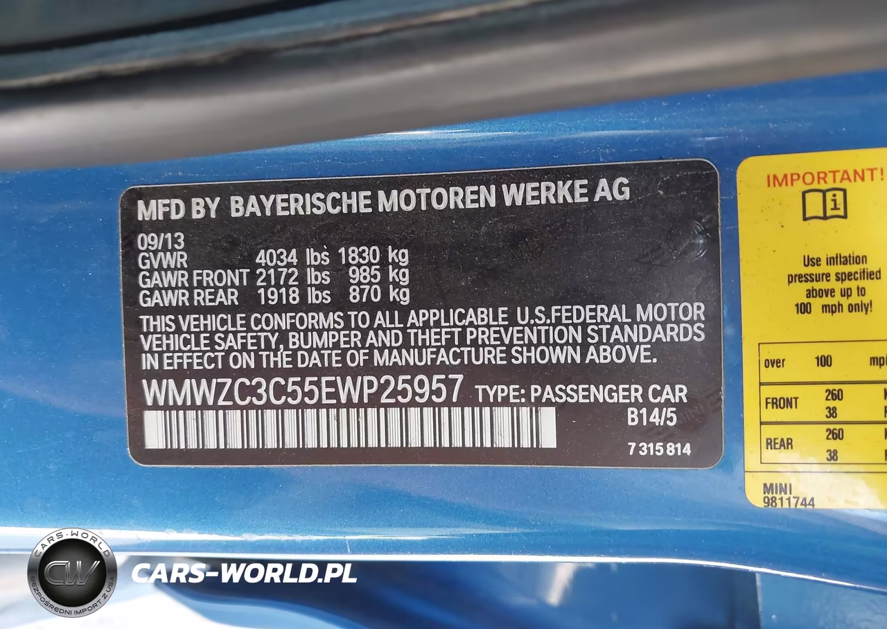 2014 Mini Countryman Cooper S VIN:WMWZC3C55EWP25957 - 9