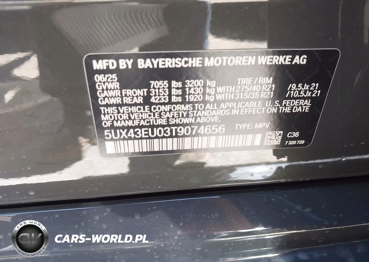 2026 BMW X5 Phev xDrive50E VIN:5UX43EU03T9074656 - 9