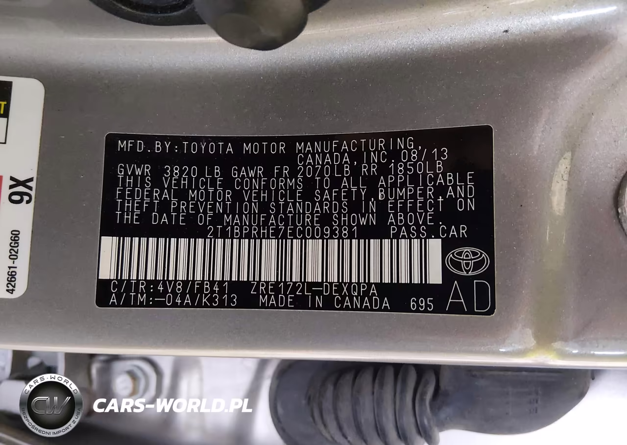 2014 Toyota Corolla Le Eco VIN:2T1BPRHE7EC009381 - 9