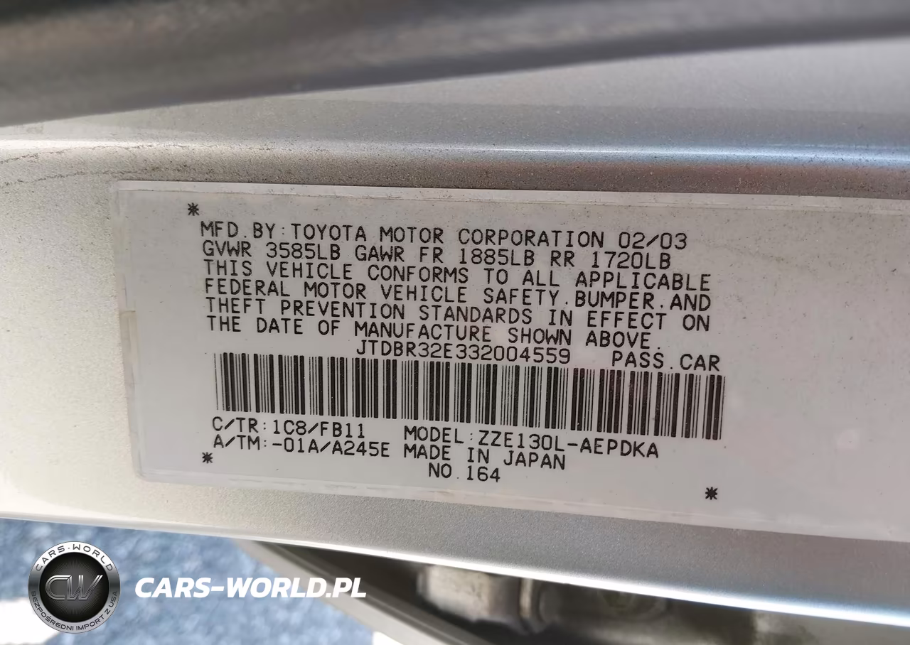 2003 Toyota Corolla Ce VIN:JTDBR32E332004559 - 9