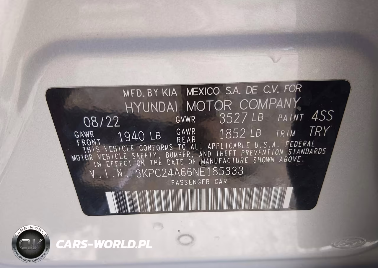 2022 Hyundai Accent Se VIN:3KPC24A66NE185333 - 9