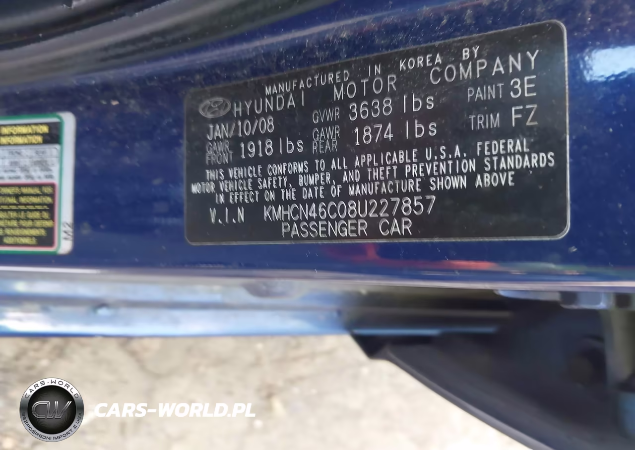 2008 Hyundai Accent Gls VIN:KMHCN46C08U227857 - 9