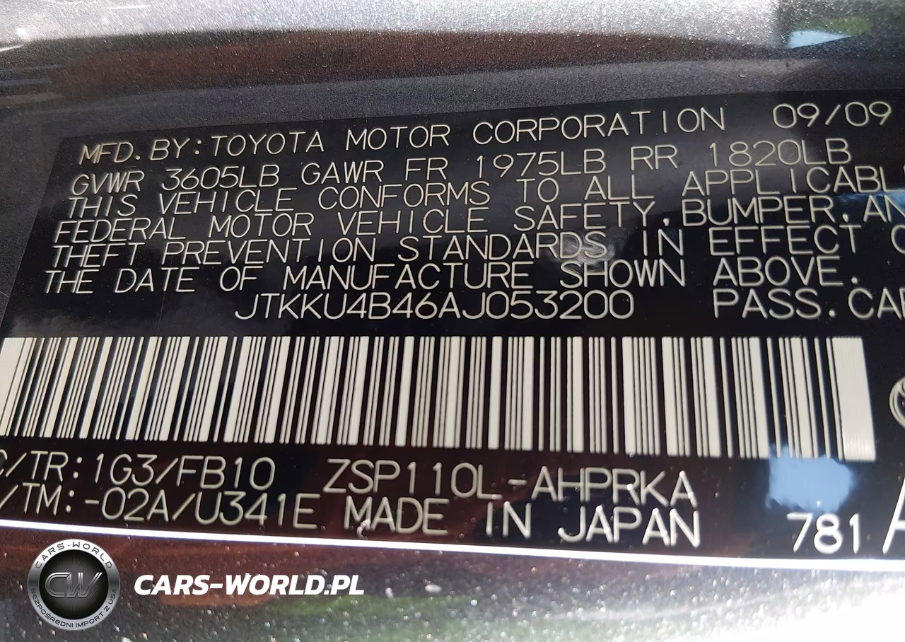 2010 Scion Xd VIN:JTKKU4B46AJ053200 - 9