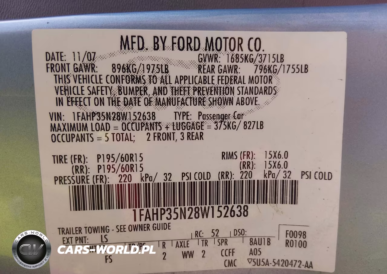 2008 Ford Focus Se-Ses VIN:1FAHP35N28W152638 - 9
