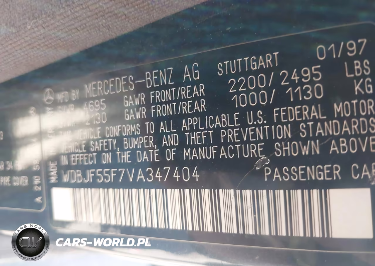 1997 Mercedes-Benz E 320 VIN:WDBJF55F7VA347404 - 9