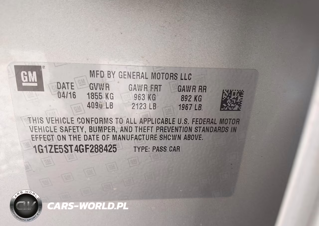 2016 Chevrolet Malibu 1Lt VIN:1G1ZE5ST4GF288425 - 9