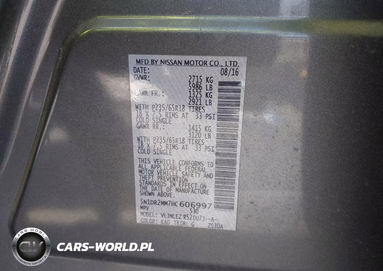 2017 Nissan Pathfinder Sv VIN:5N1DR2MM7HC606997 - 9