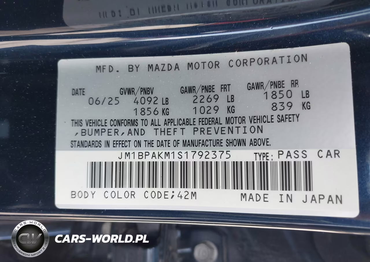 2025 Mazda Mazda3 2.5 S Select Sport VIN:JM1BPAKM1S1792375 - 9
