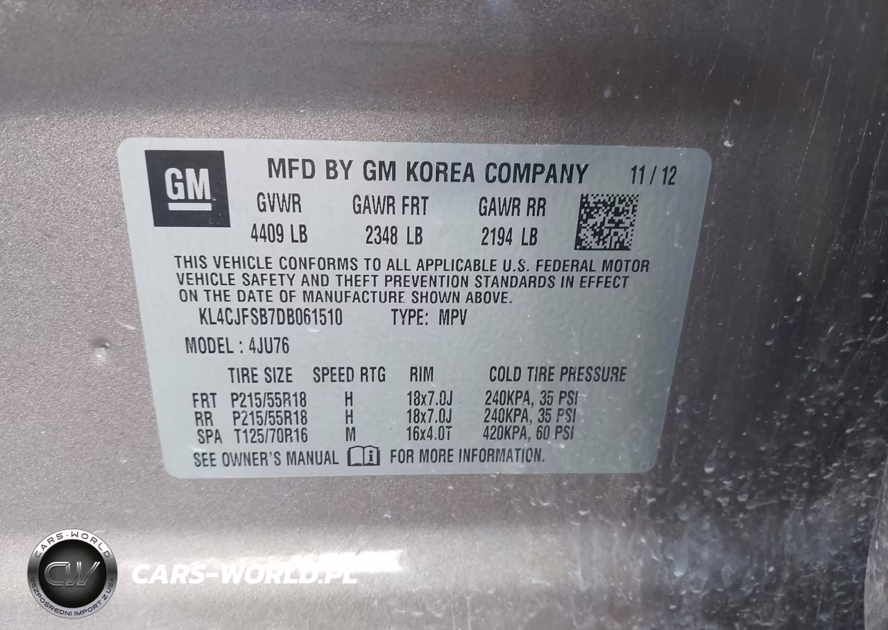 2013 Buick Encore Convenience VIN:KL4CJFSB7DB061510 - 9