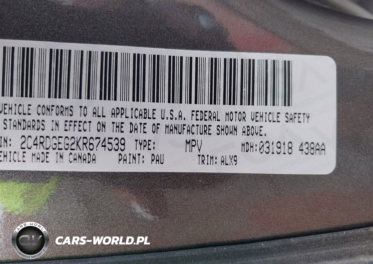 2019 Dodge Grand Caravan Gt VIN:2C4RDGEG2KR674539 - 9