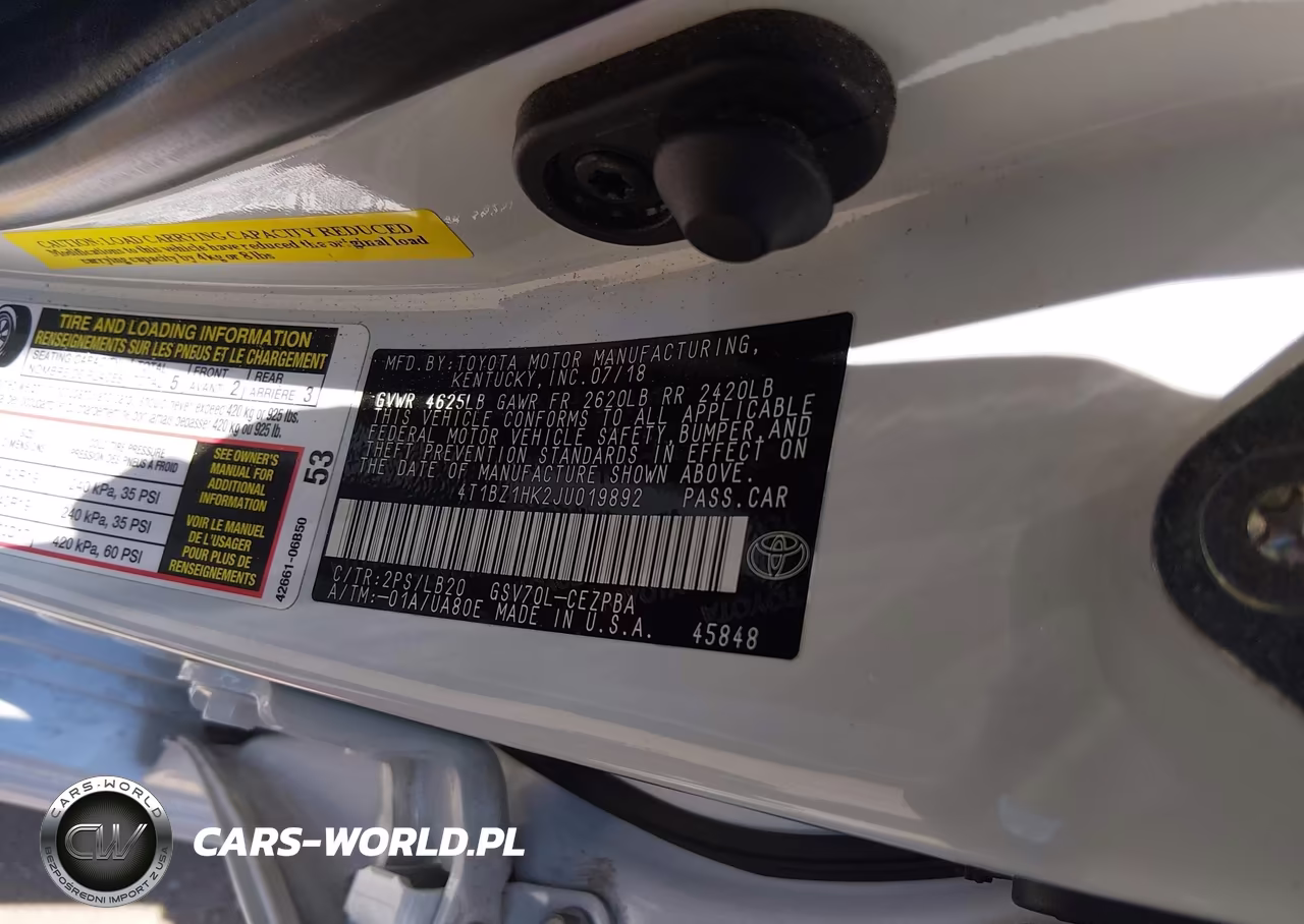 2018 Toyota Camry Xse V6 VIN:4T1BZ1HK2JU019892 - 9