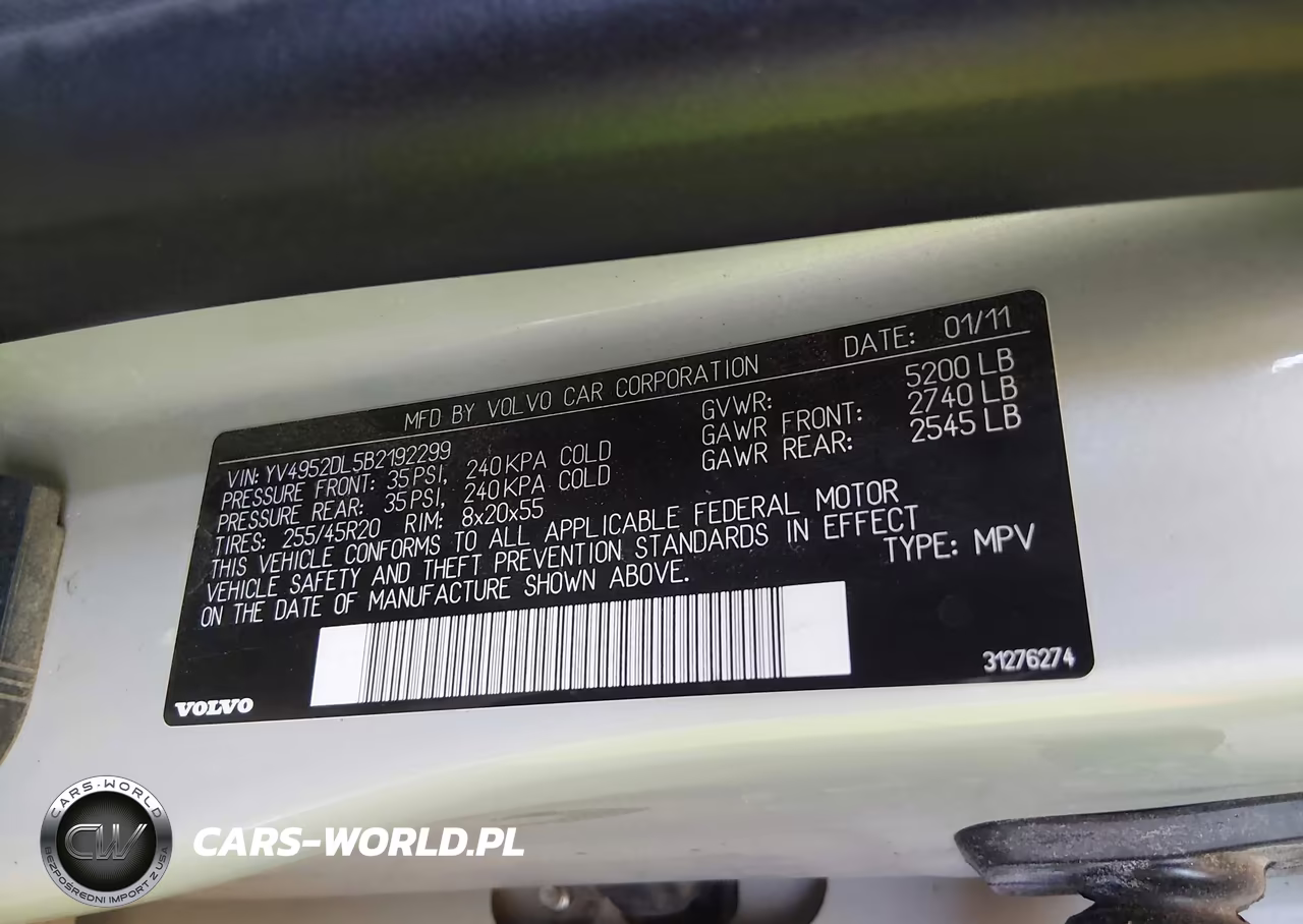 2011 Volvo Xc60 3.2 VIN:YV4952DL5B2192299 - 9