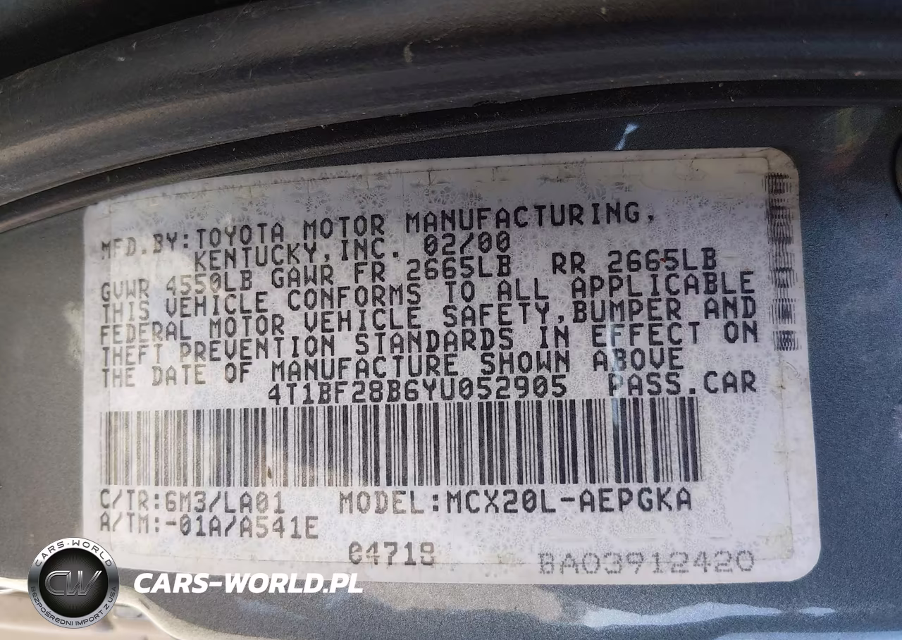 2000 Toyota Avalon Xls VIN:4T1BF28B6YU052905 - 9