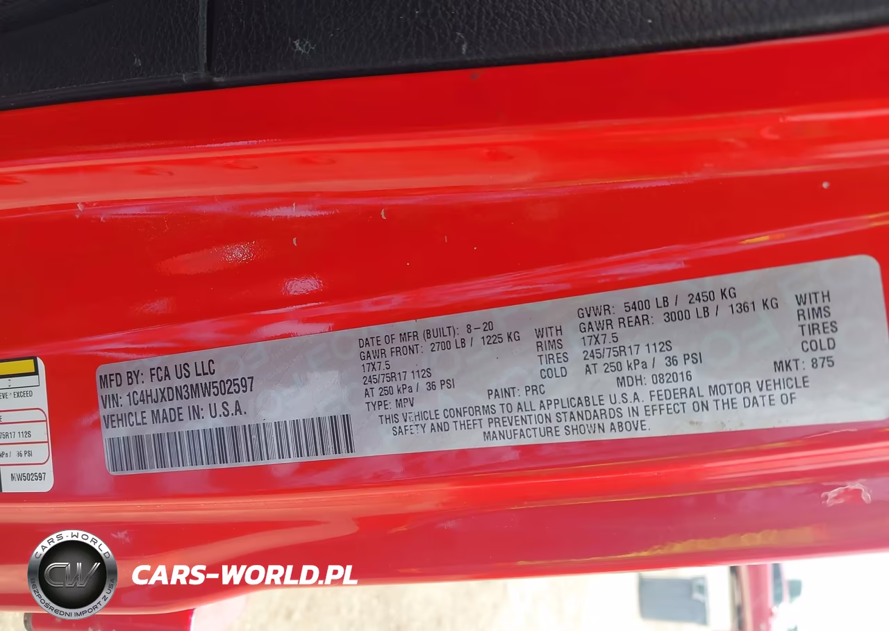 2021 Jeep Wrangler Unlimited Sport 4X4 VIN:1C4HJXDN3MW502597 - 9
