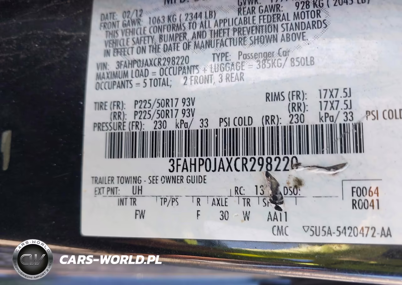2012 Ford Fusion Sel VIN:3FAHP0JAXCR298220 - 9