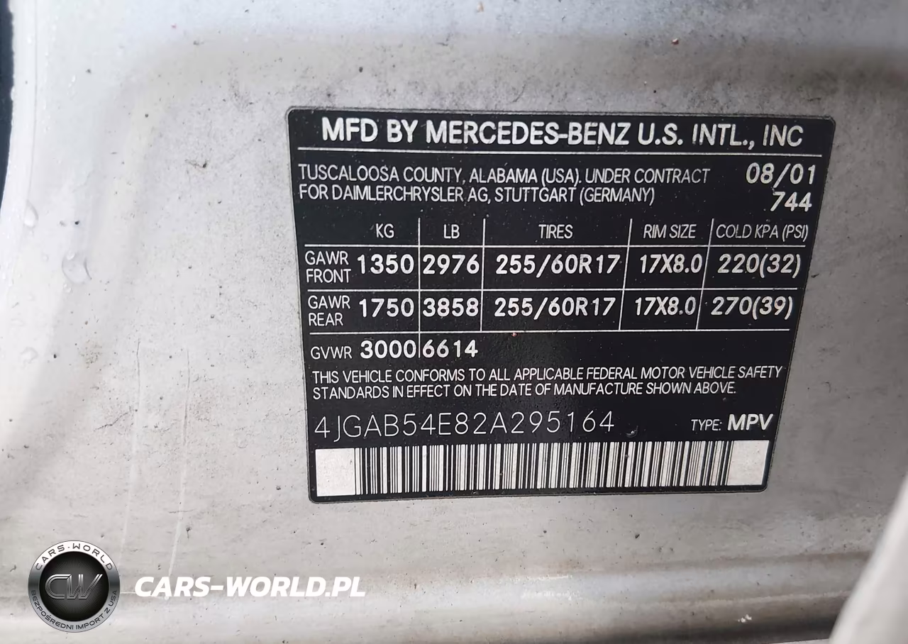 2002 Mercedes-Benz Ml 320 VIN:4JGAB54E82A295164 - 9
