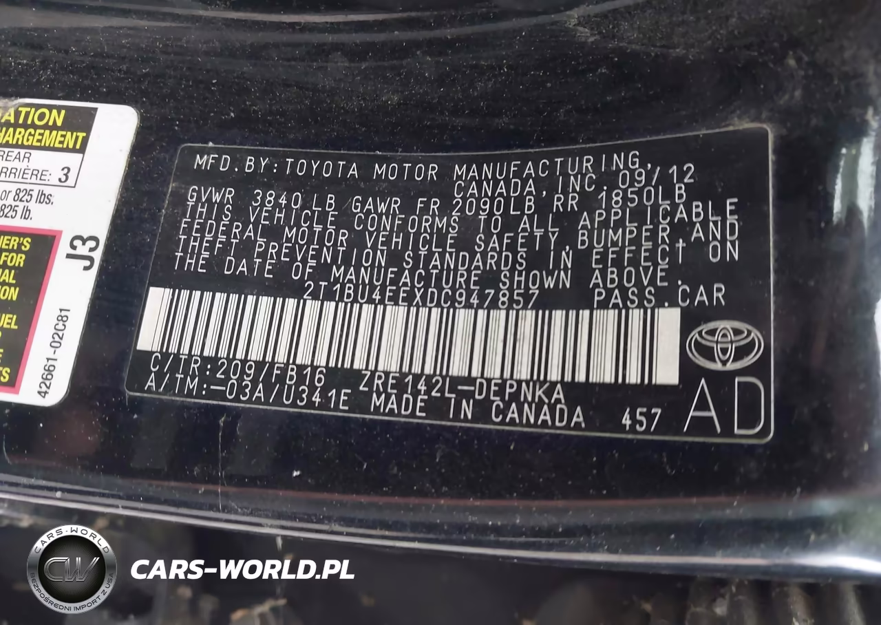 2013 Toyota Corolla Le VIN:2T1BU4EEXDC947857 - 9