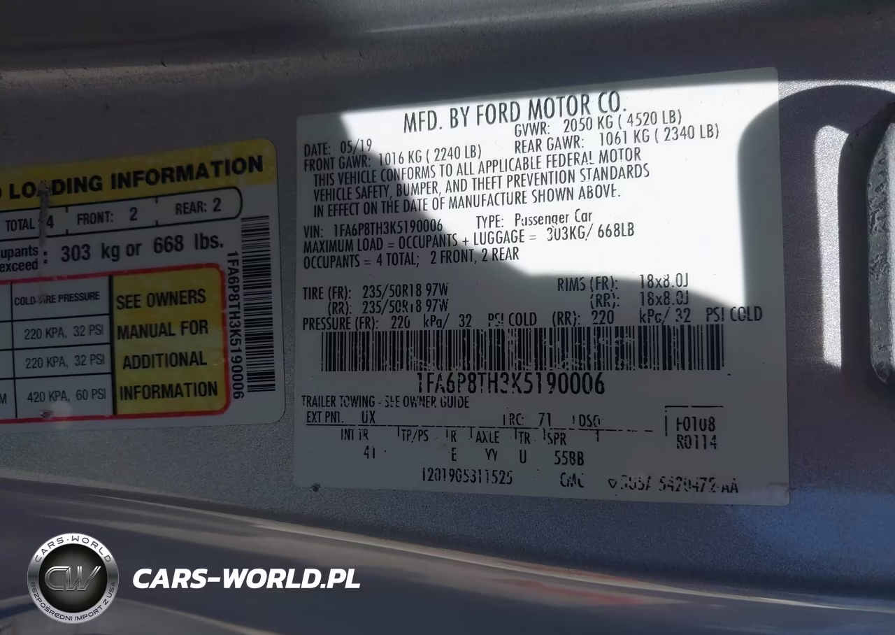 2019 Ford Mustang Ecoboost Premium VIN:1FA6P8TH3K5190006 - 9