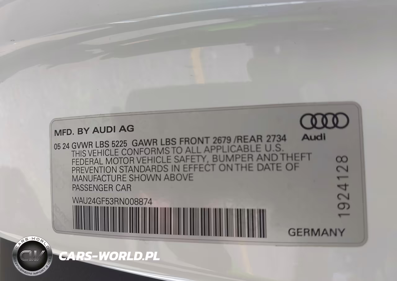 2024 Audi S5 Cabriolet Premium Tfsi Quattro Tiptronic VIN:WAU24GF53RN008874 - 9