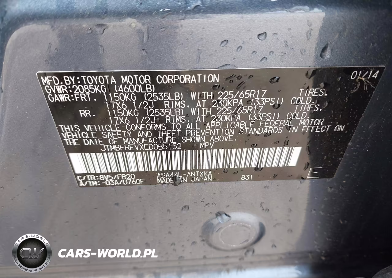 2014 Toyota Rav4 Le VIN:JTMBFREVXED055152 - 9