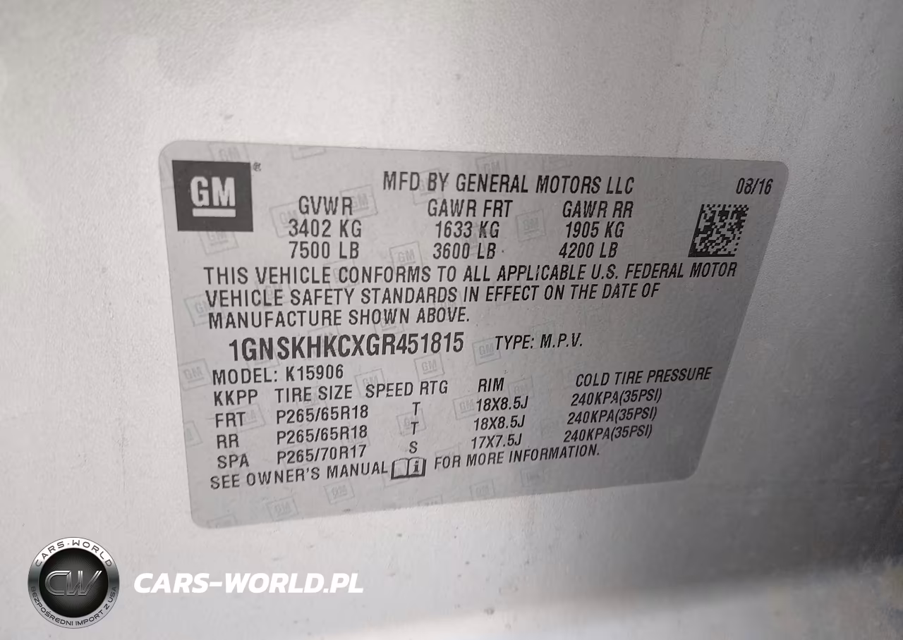 2016 Chevrolet Suburban Lt VIN:1GNSKHKCXGR451815 - 9