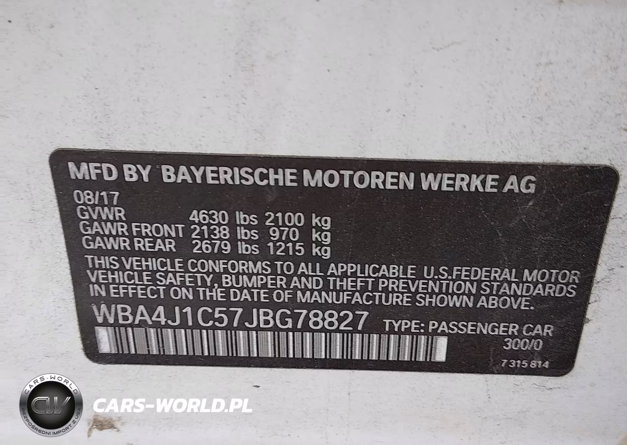 2018 BMW 430I Gran Coupe VIN:WBA4J1C57JBG78827 - 9