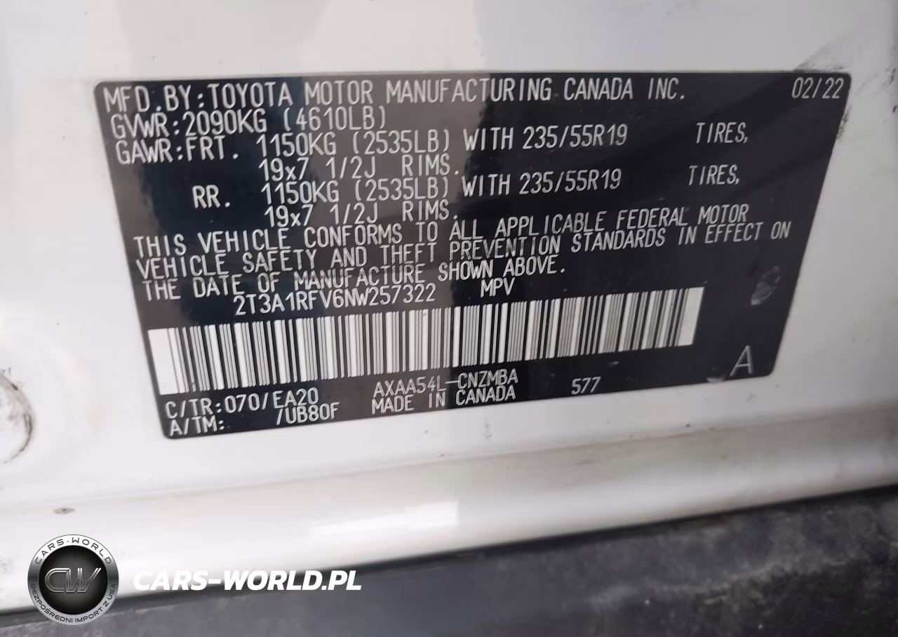 2022 Toyota Rav4 Xle Premium VIN:2T3A1RFV6NW257322 - 9