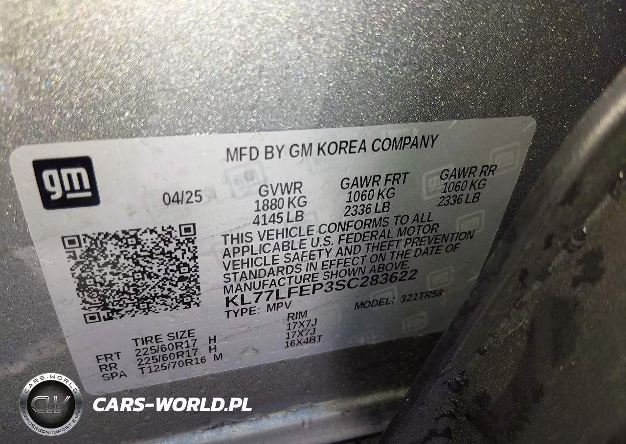 2025 Chevrolet Trax Ls VIN:KL77LFEP3SC283622 - 9