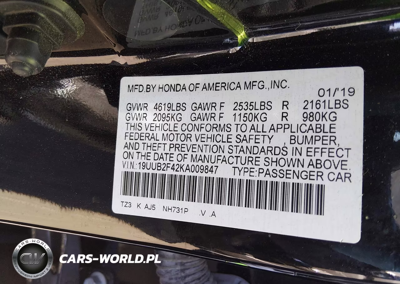 2019 Acura Tlx Tech Pkg VIN:19UUB2F42KA009847 - 9