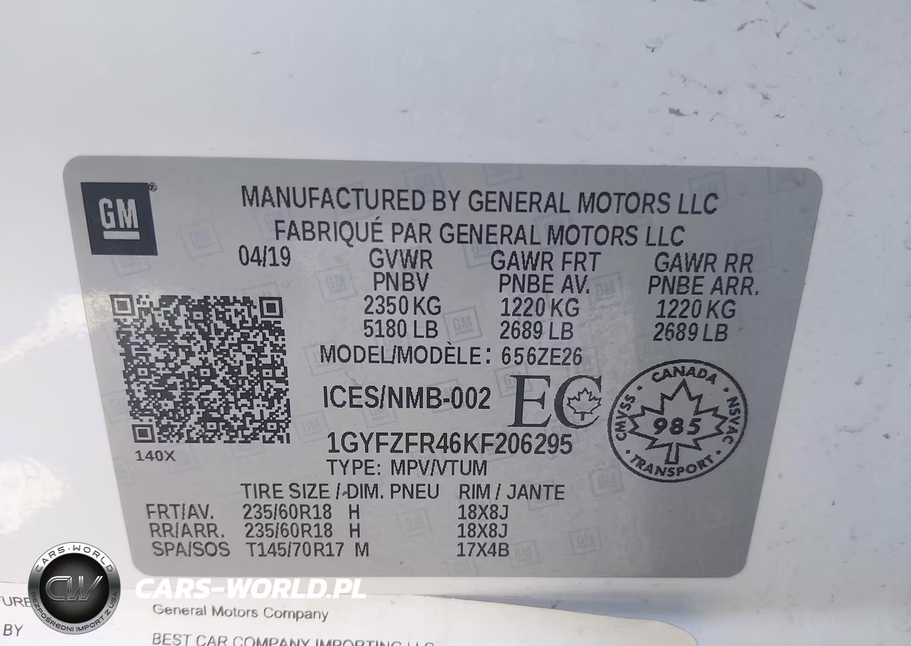 2019 Cadillac Xt4 Sport VIN:1GYFZFR46KF206295 - 9
