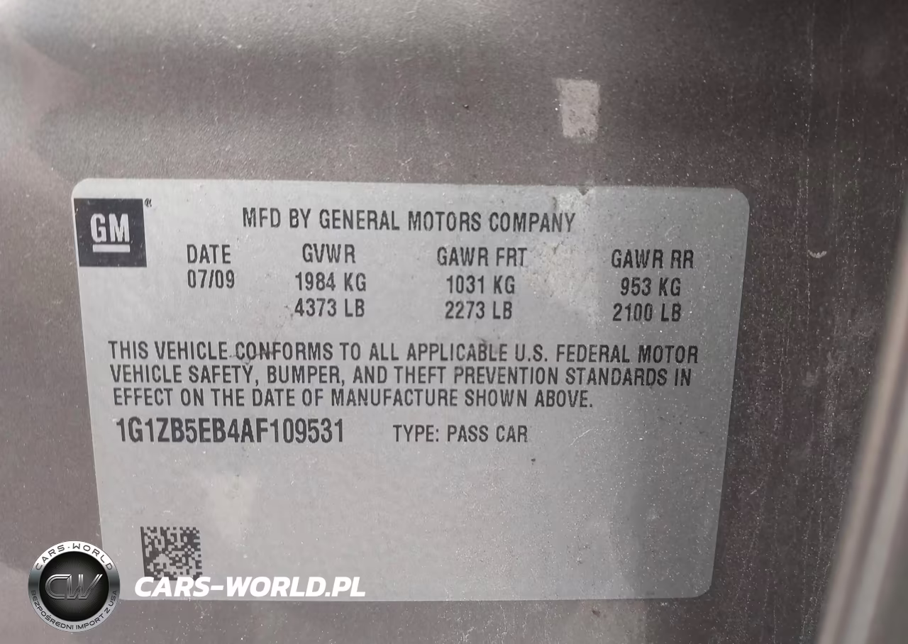 2010 Chevrolet Malibu Ls VIN:1G1ZB5EB4AF109531 - 9