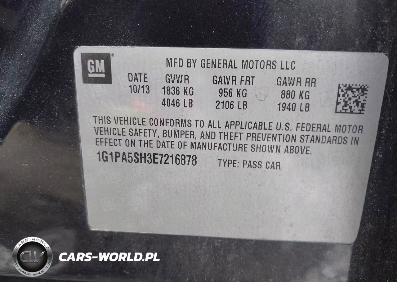 2014 Chevrolet Cruze Ls Auto VIN:1G1PA5SH3E7216878 - 9