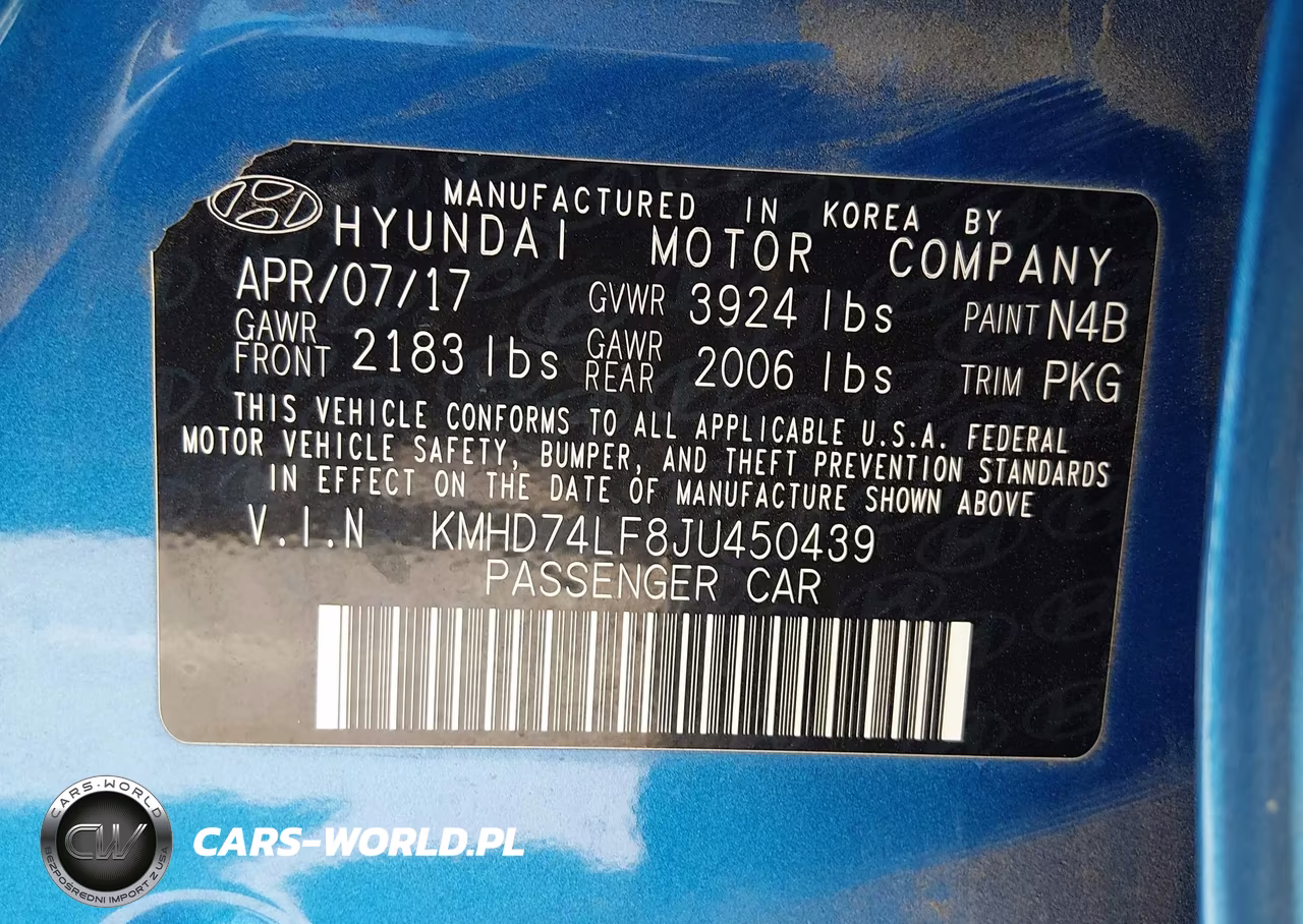 2018 Hyundai Elantra Se VIN:KMHD74LF8JU450439 - 9
