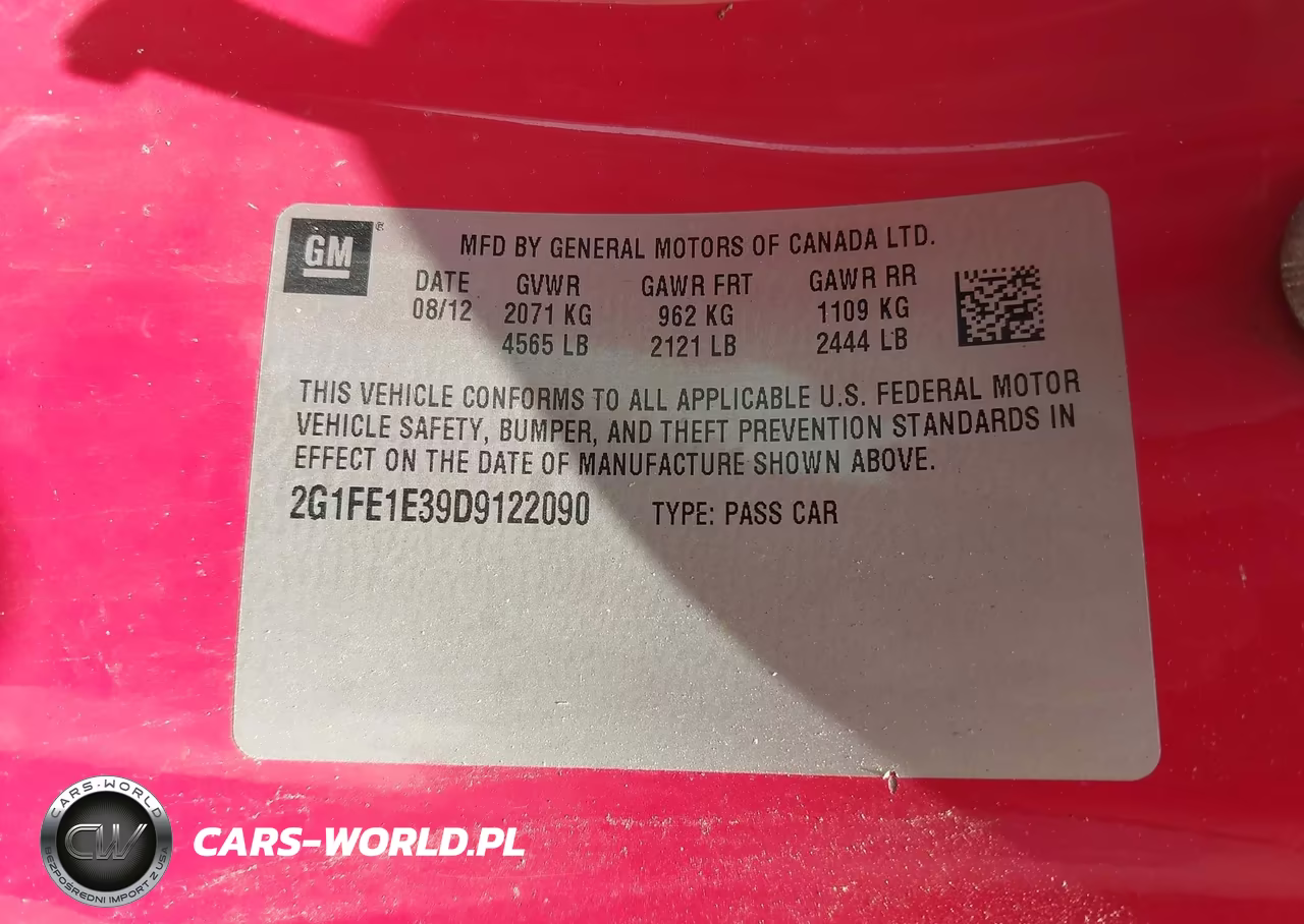 2013 Chevrolet Camaro 1Ls VIN:2G1FE1E39D9122090 - 9