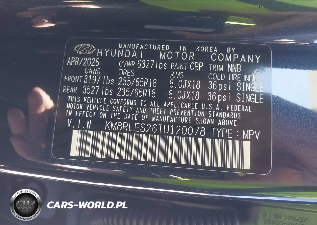 2026 Hyundai Palisade Sel 7P VIN:KM8RLES26TU120078 - 9
