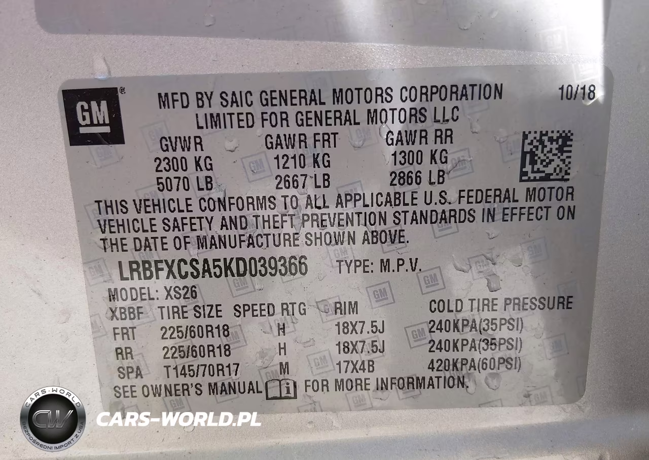 2019 Buick Envision Fwd Essence VIN:LRBFXCSA5KD039366 - 9
