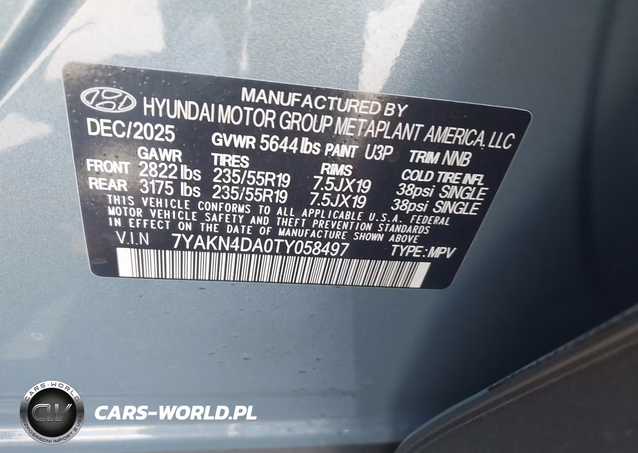 2026 Hyundai Ioniq 5 Sel VIN:7YAKN4DA0TY058497 - 9