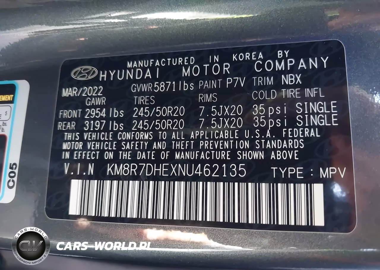 2022 Hyundai Palisade Calligraphy VIN:KM8R7DHEXNU462135 - 9
