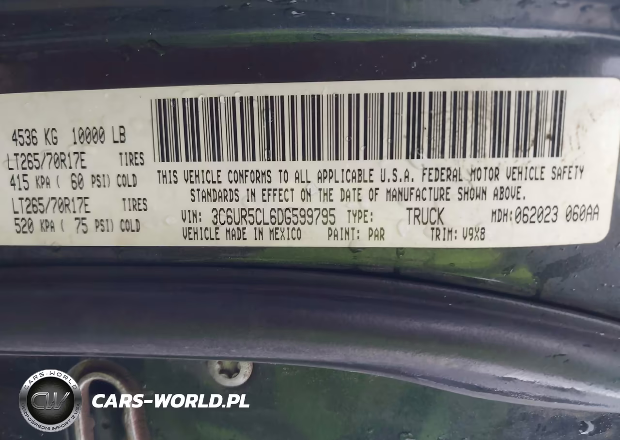 2013 Ram 2500 Tradesman VIN:3C6UR5CL6DG599795 - 9