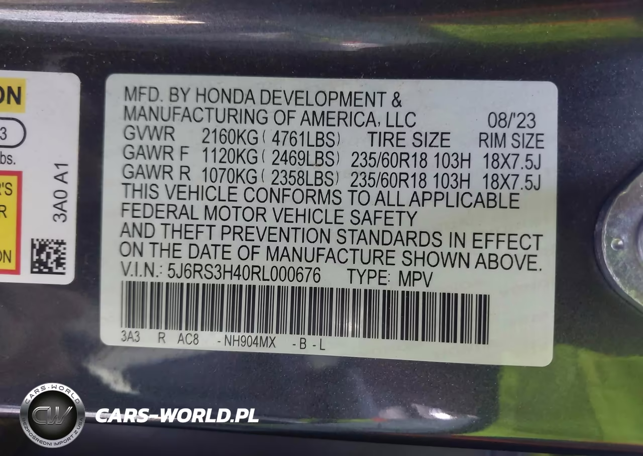 2024 Honda Cr-V Ex 2Wd VIN:5J6RS3H40RL000676 - 9