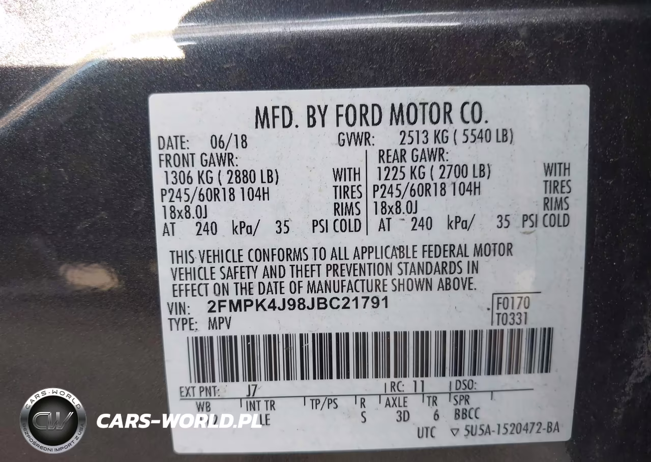 2018 Ford Edge Sel VIN:2FMPK4J98JBC21791 - 9