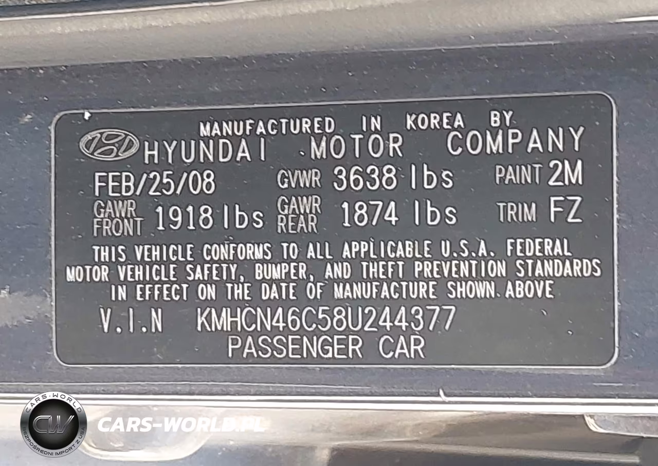2008 Hyundai Accent Gls VIN:KMHCN46C58U244377 - 9