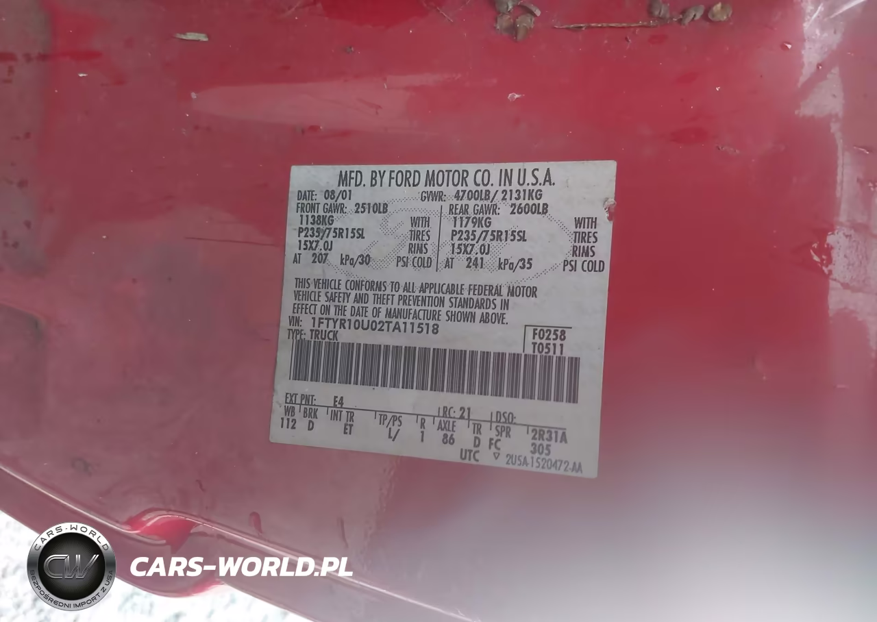 2002 Ford Ranger Edge-Xl-Xlt VIN:1FTYR10U02TA11518 - 9